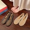 Mesh rhinestone Mary Jane single shoes women's spring and summer new shallow mouth versatile ballet shoes fashionable large size sandals