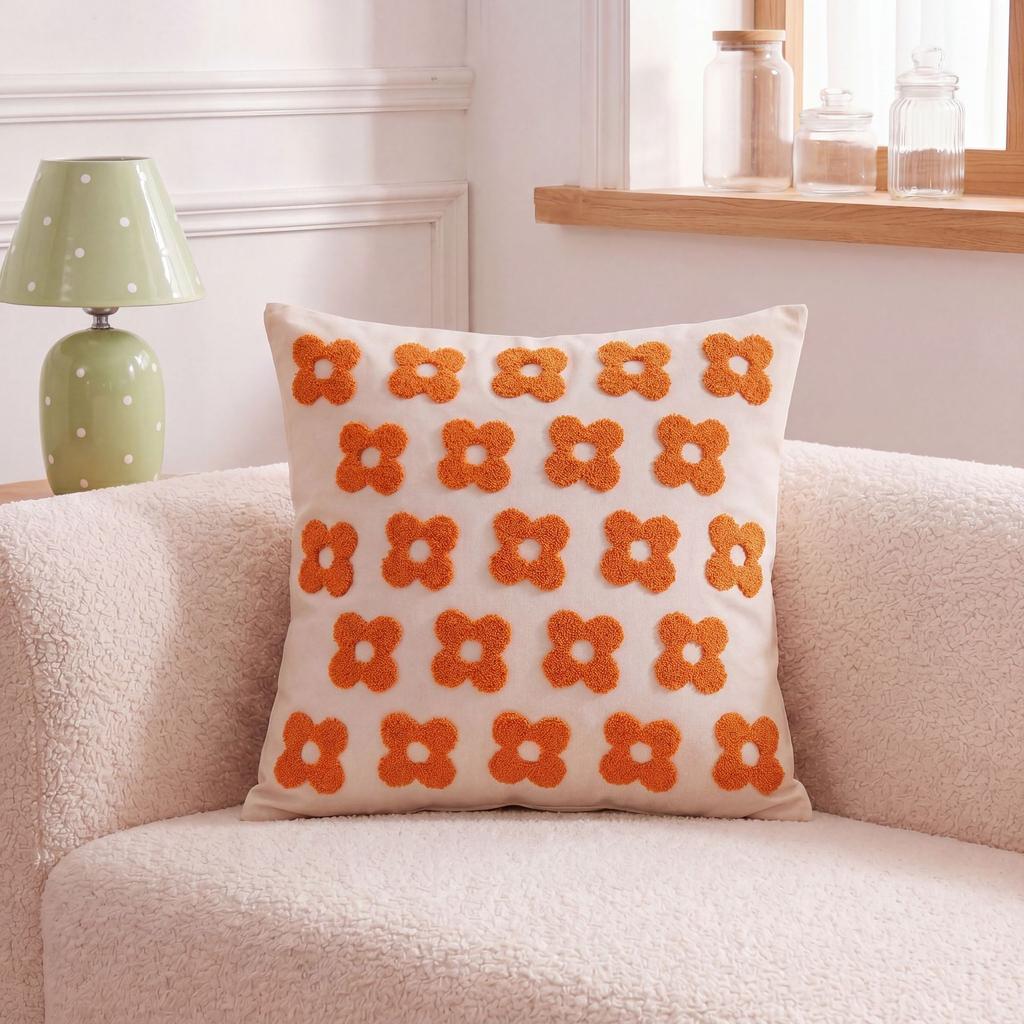 Embroidered Towel Cushion Pillow, Dropshipping, Ins-style Sofa Pillow, Home Bedside Cushion