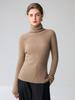 Women's High Neck Slim Fit Pure Cashmere Sweater - Warm Ribbed Knitwear for Autumn/Winter 2026 in Solid Colors