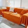 Automne Hiver Serviette de Canapé en Peluche Tissu Une Pièce Couverture Épaissie Housse de Canapé Antidérapante de Haute Qualité Couverture Couleur Unie Couverture Intégrale