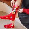 4Pairs Blessing Words Zodiac Horse Socks Cotton Winter Red Socks Creative New Year Red Socks  Gifts