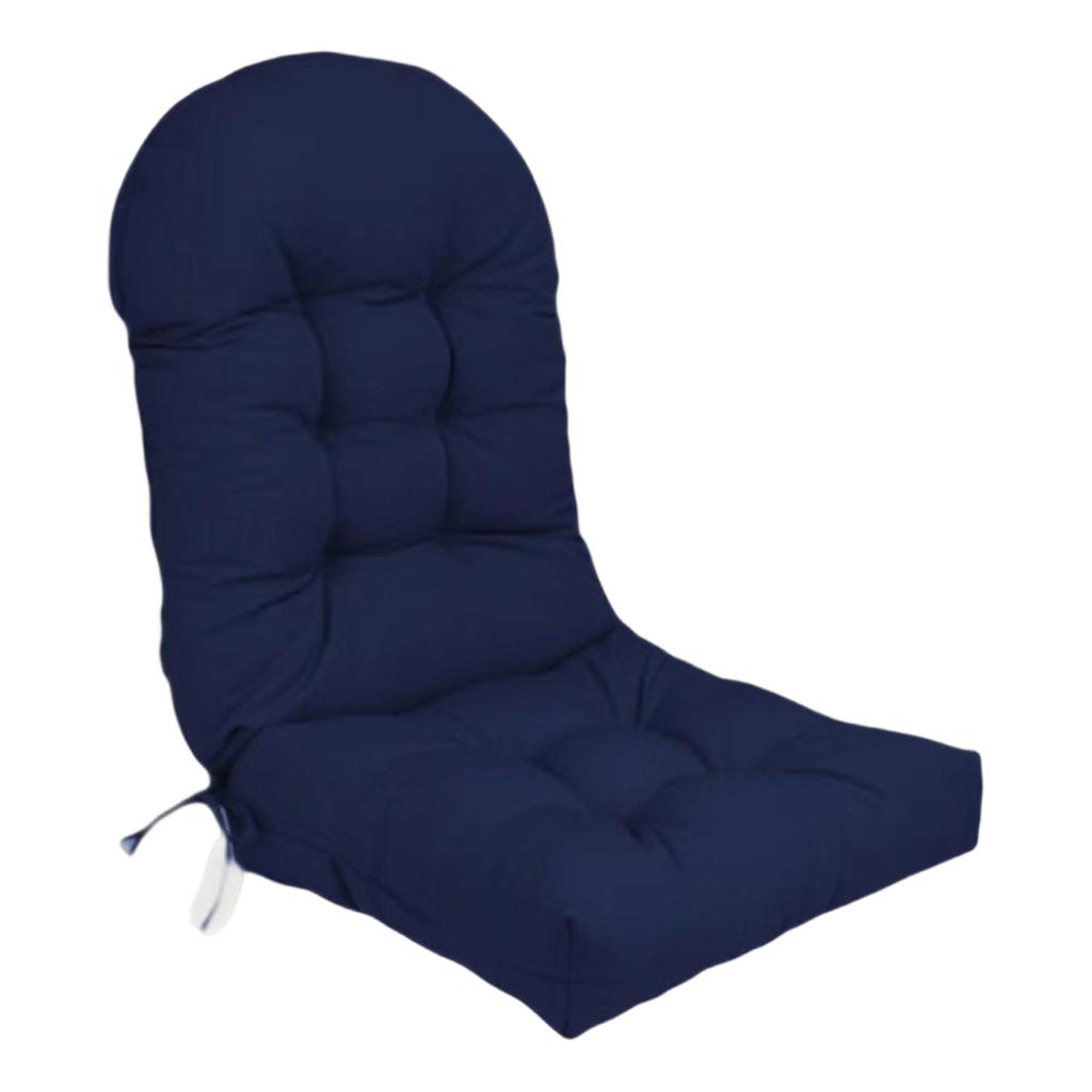 Soft Brushed Fabric Lounge Chair Cushion 110x50cm Thick Padded Seat and Backrest Cushion with Ties for Outdoor and Indoor Use