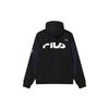 Fila Fleece Kapuzenpullover Amerikanisches Sweatshirt Herren Sweatshirts Schwarz F11M249211F-BK