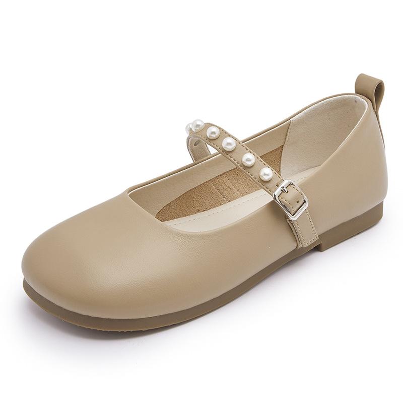 

Mary Jane shoes women s 2025 summer new shallow mouth round head flat sole single shoes French temperament pearl soft sole small leather shoes 40