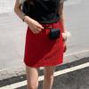 Saidi Corduroy Retro A-Line Skirt - Korean Style, Slim Fit, High-Waisted, Autumn/Winter 2025 Collection.
