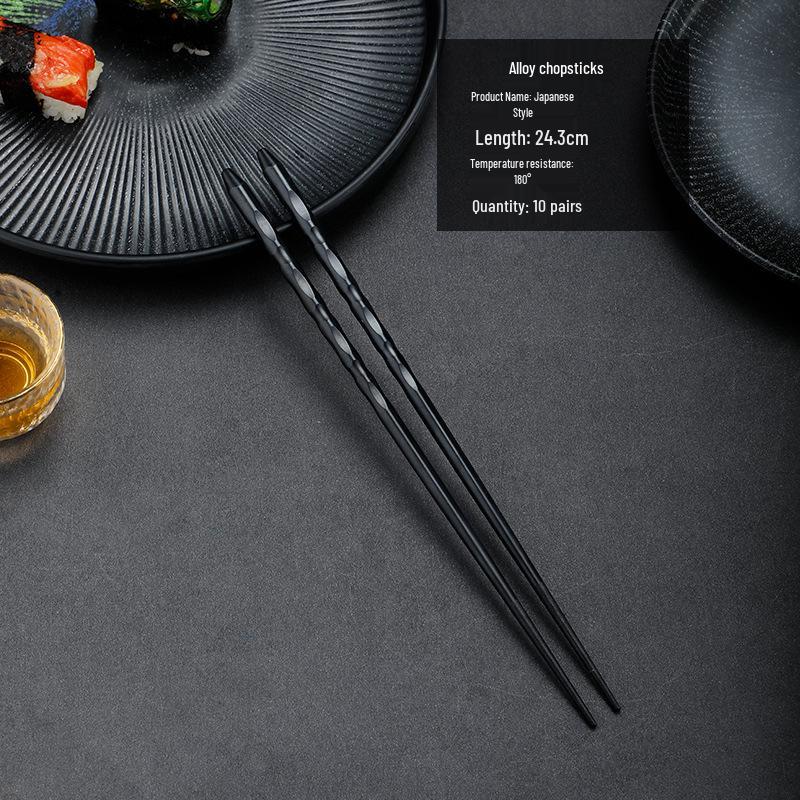 High-Temperature Resistant Non-Slip Japanese Alloy Chopsticks for Cooking & Sushi