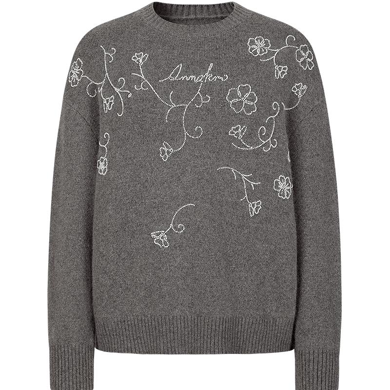 

Juzui Annakou Women s Hollyhock Embroidered Knit Sweater L