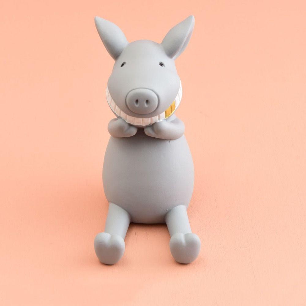 Resin Pig Mobile Phone Stand Figure Toys Cell Phone Bracket Cartoon Phone Holder  Desktop Ornaments