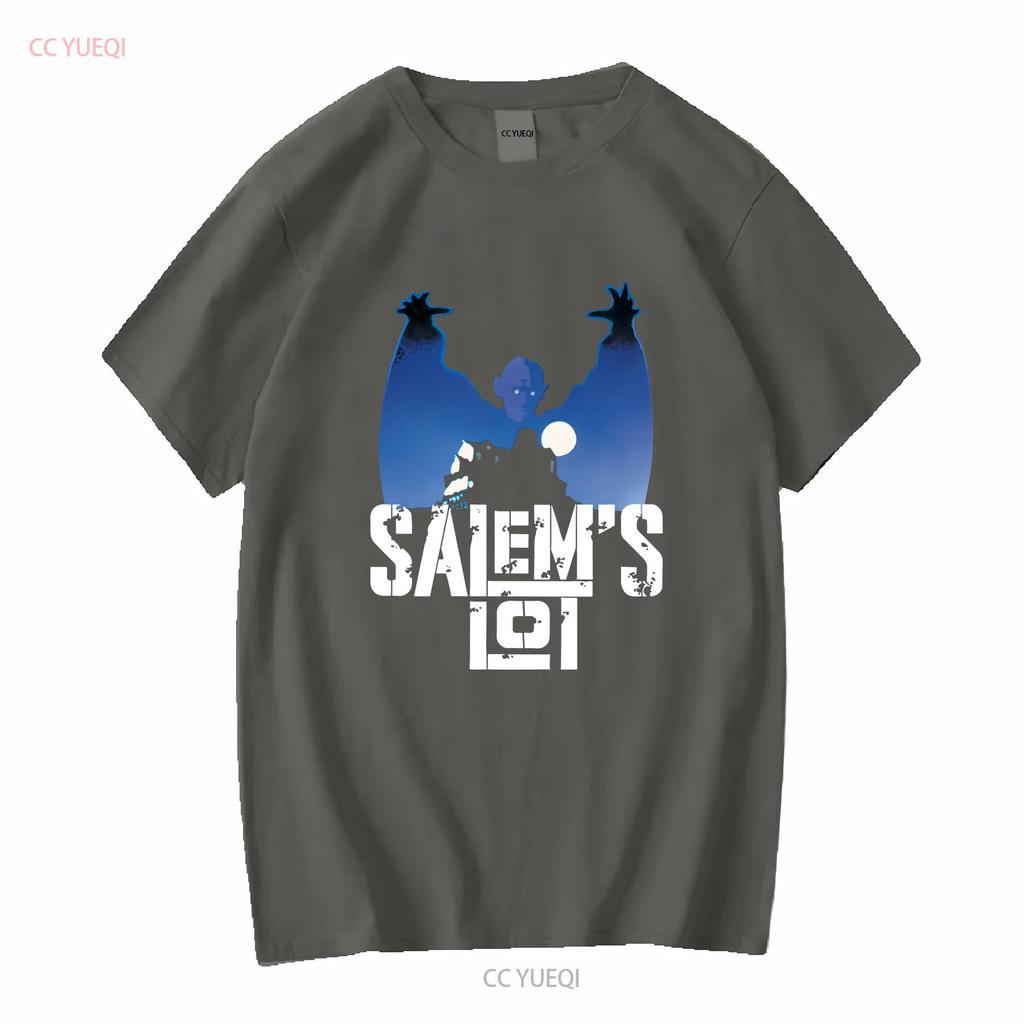 Salems Lot Klassischer Horrorfilm Vampir T-Shirt 255 Lang- oder Kurzarm Vintage Gewaschenes Oberteil Für Den Alltag Vielseitig