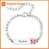 Xiaomi Vnox Personalized Baptism Gift to Girls Boys, Newborns Name Date Engraved Bracelets, Butterfly Car Charms Bracelet Gift