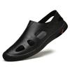 Summer Hollowed-out Breathable Sandals Men's Casual Loafers Over Feet Casual Beach Leather Shoes One Pedal Doudou Shoes Foreign Trade