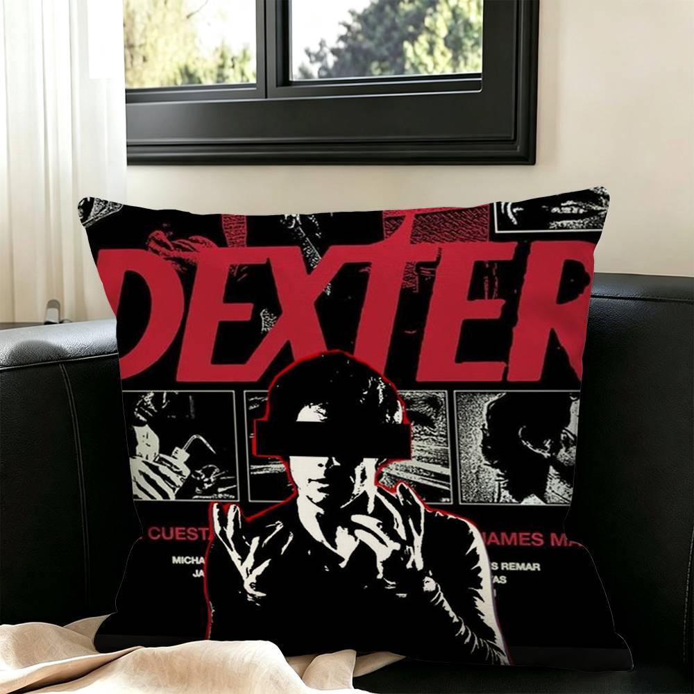 Classic Dexter  Pillow Case Square Double-Sided Sofa Cushion Cover Bedroom Bedside Pillow