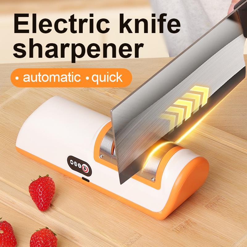 Professional USB rechargeable portable electric knife sharpener colore giallo chiaro