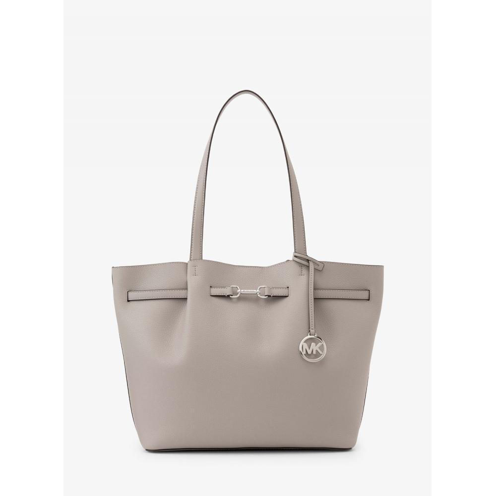 Michael Kors Carson Center Zip Ew Tote Large 35r6s2zt3t35 Pearl Grey