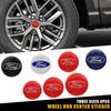 4Pcs 56/60/65mm Car Badge Wheel Center Hub Cap Sticker Accessories For Ford Fiesta Ranger Mondeo Fusion Escape Kuga Edge Mustang
