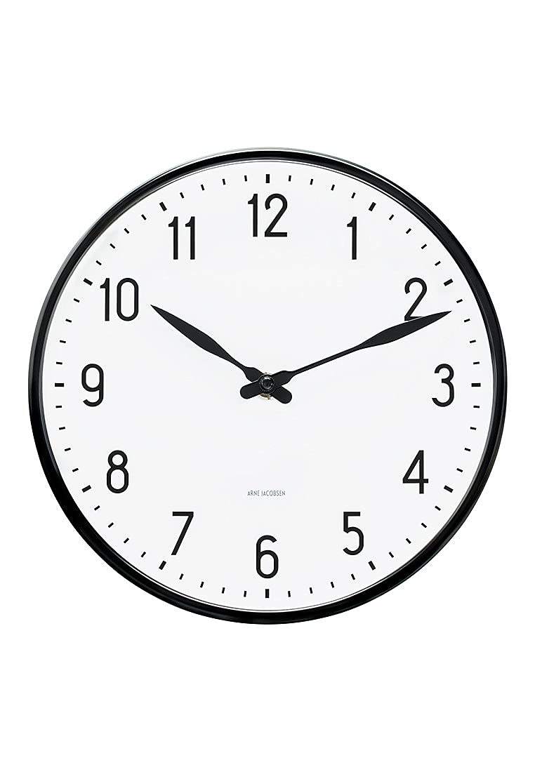 

Wall Clock STATIONWC Station 210mm [Arne Jacobsen] BLACK×WHITE [Item]