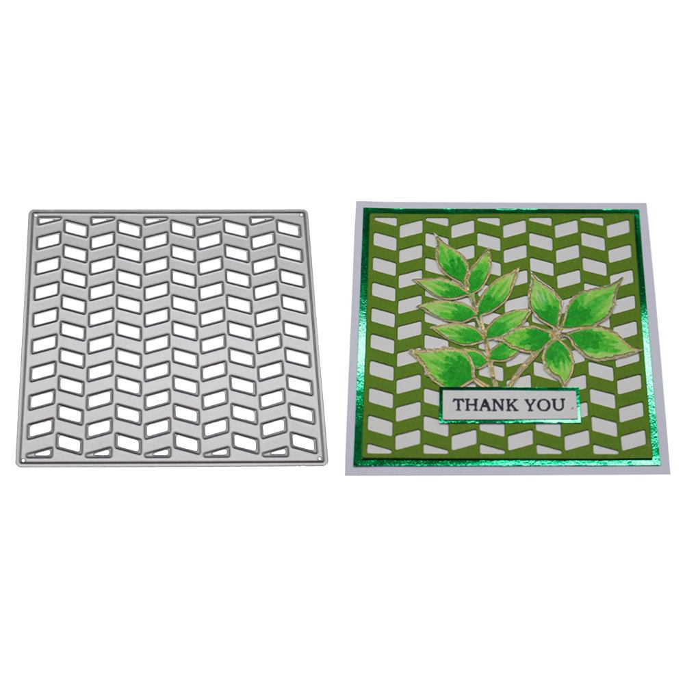 Square Frame Rectangle Background Metal Silvery Stencil Embossing Cutting Dies For Diy Scrapbooking Paper Album Cards Making