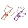 100Pcs Bear  Clamps Cute Shape Strong Clamping Sturdy Metal Hollow  Clips for Office Wor