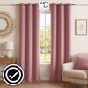 Velvet curtain with eyelets - pink