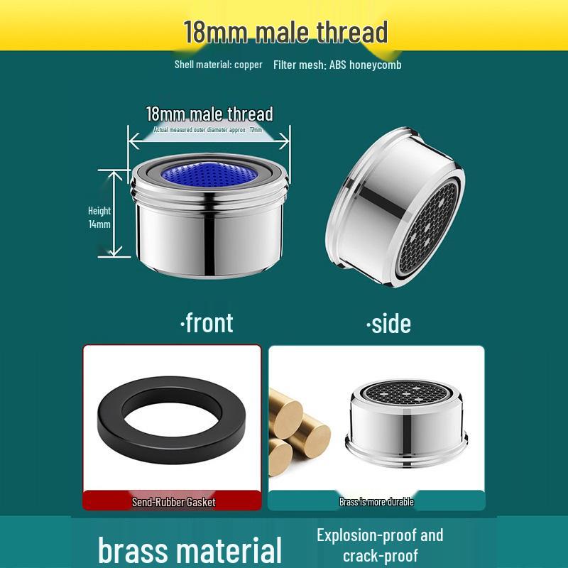 Anti-Splash Faucet Aerator with Filter Screen for Kitchen Sink