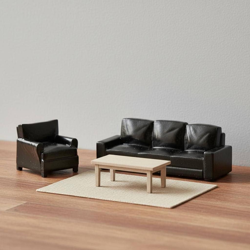 1/64 Scale Sofa Set Photography Props Exquisite Workmanship