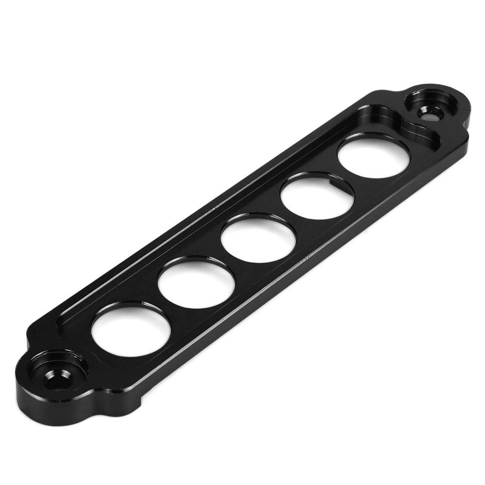 Aluminum Alloy Car Auto Battery Tie Down Brace Mount Bracket Holder Bar Black
