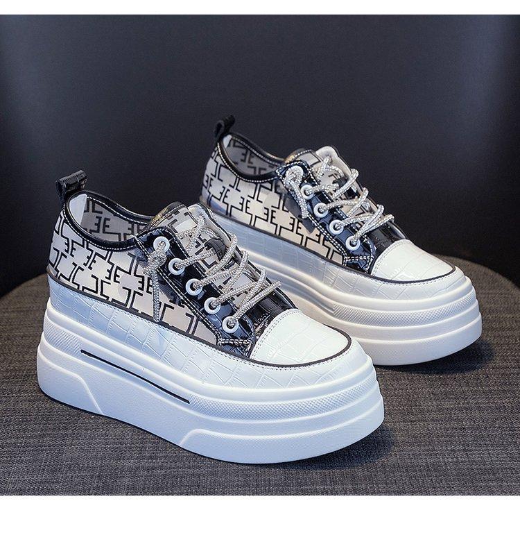 

Маленькое увеличение внутренней высоты маленькие белые туфли женская платформа сетка дышащие 2025 новый летний модный повседневный спортивный обувь 40 чёрный