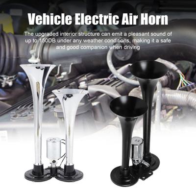 Super Loud Train Horn Kit Weather Resistant Simple Installation Universal Powerful Air Compressor Car Truck Horn