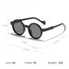 Vintage Round Punk Sunglasses Women Fashion Double Color Gradient Shades UV400 Men Trendy Sun Glasses Lunettes De Soleil Homme