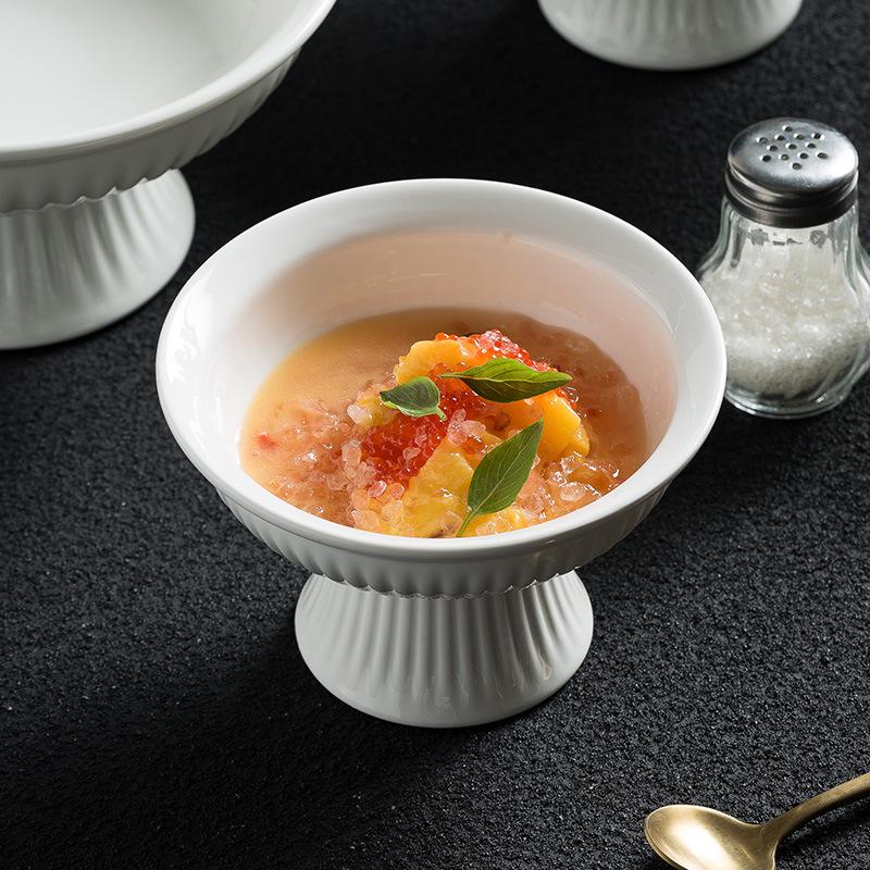 Ceramic Tall Plate, Fruit Plate, Household Snacks, Refreshment Tray, Engagement Table, Pastry Plate, Chinese Dried Fruit Plate, Snack Tray