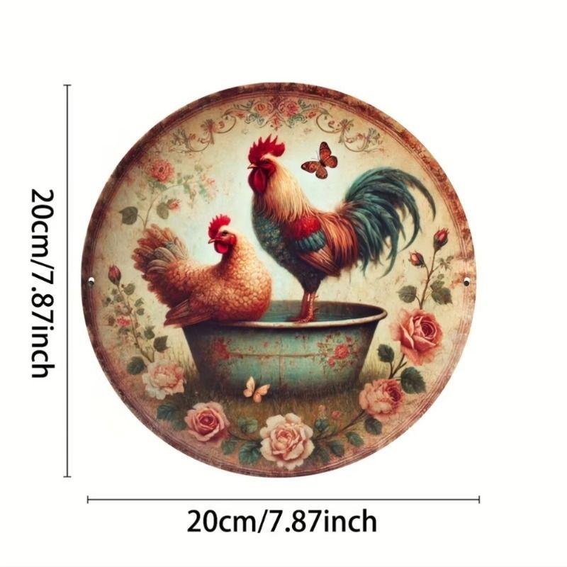 Flat 2D Metal Sign Board Hanging Decorative Wall Art 20x20cm