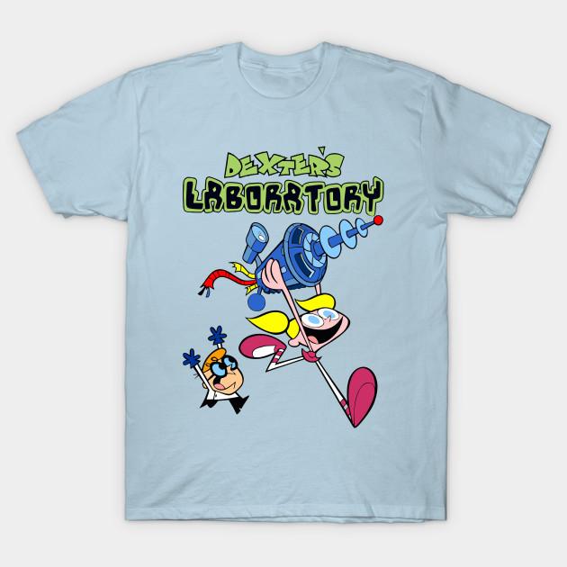 

Men Black Print T-shirt Dexter S Laboratory No-Cut Transfer Paper Print Cotton Tshirt L світло-синій колір