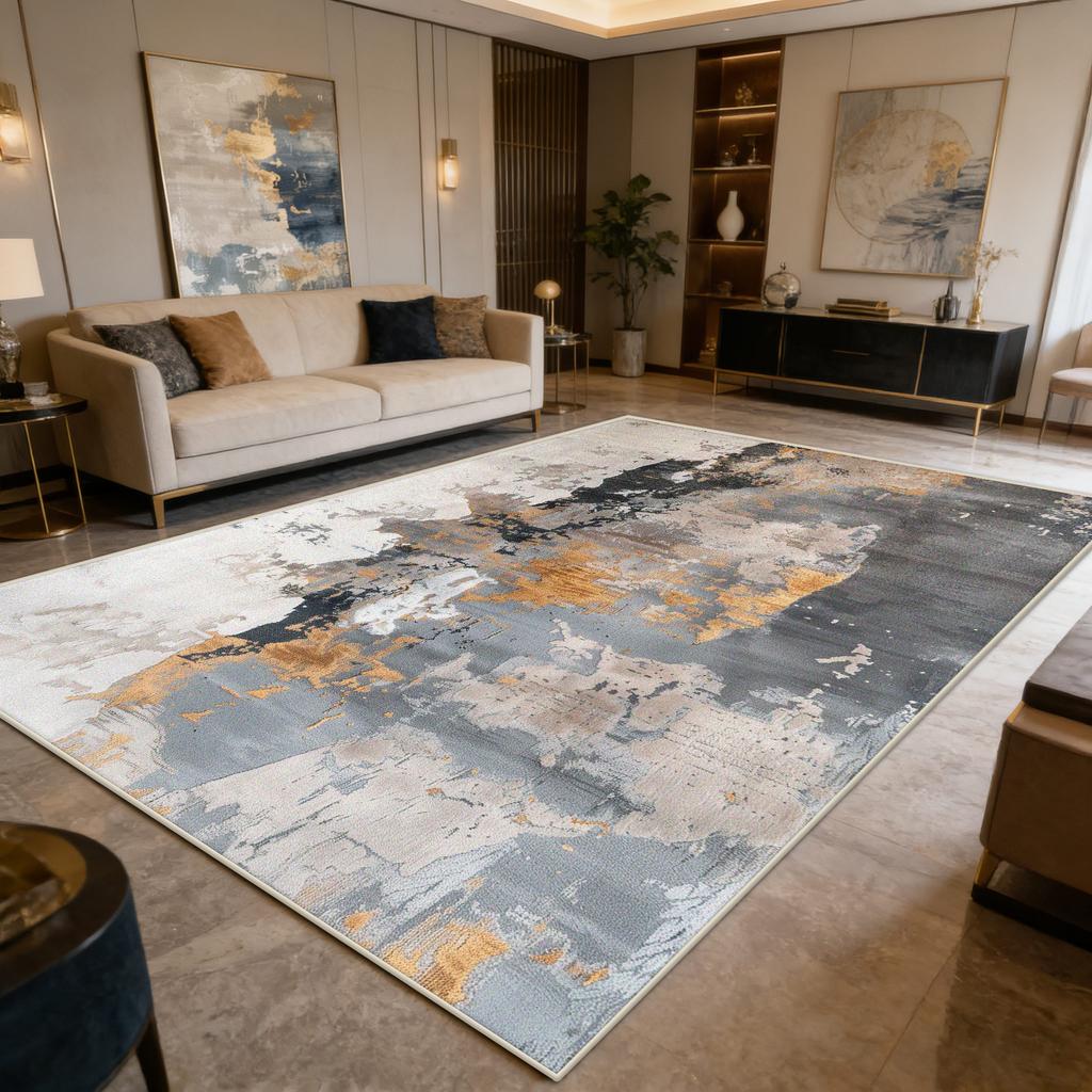 Nordic Abstract Large Area Carpet for Living Room Home Sofa Area Non-slip Washable Rug Decoration Bedroom Bedside Floor Mats