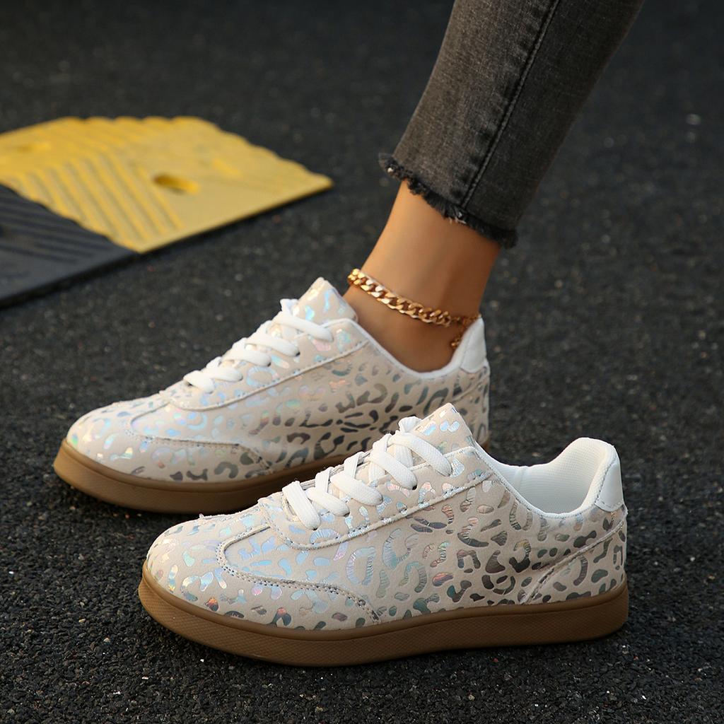 Fashion Women Round Toe Lace Up Low-Top Flats Sneakers Spring Autumn Fashion Casual Sports Shoes Anti-slip Comfortable Sneakers Women