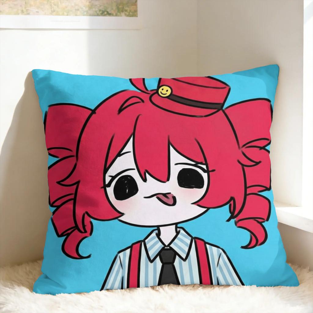 Pearto Creative Kasane Teto Expression Pillow Cover  Morden Pillow Case For Living Room Chair Comfy Cushion Cover Gift