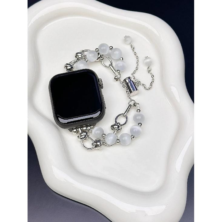 

Excellent Beads Link Strap For Apple Watch Band For Women 38mm 40mm 41mm 42mm 44mm 45mm 46mm 49mm 38mm40mm41mm 42mmS10 серебряный