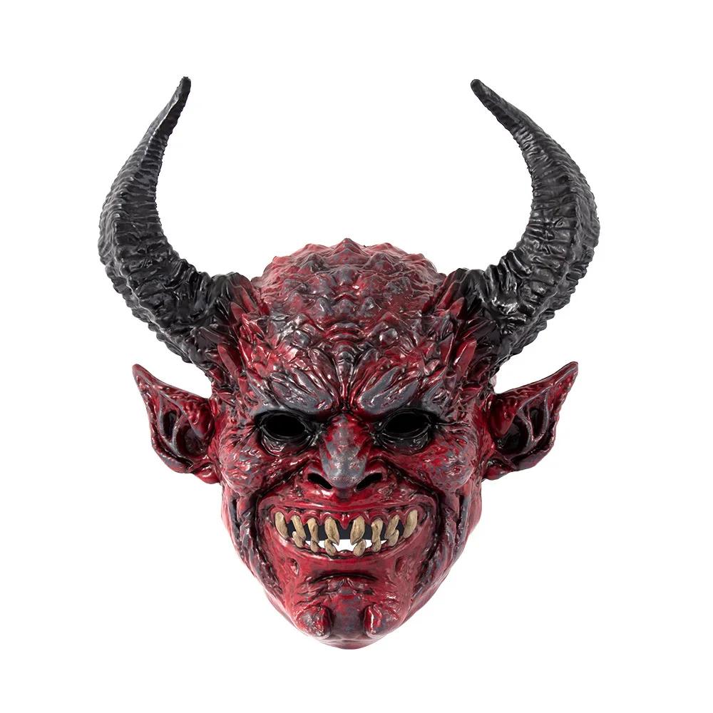 Cosplay Claw Red Horned Sheep Devil Mask Claw Scary Fierce Party Mask Halloween Masquerade Adult Mask Cosplay Party Costume