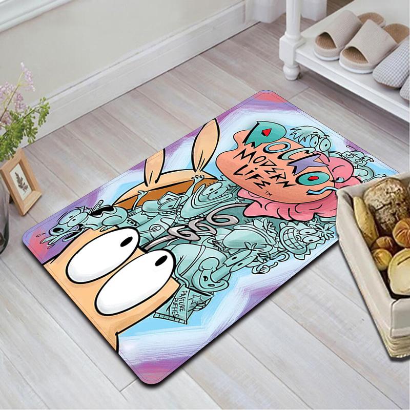 Rocko's Modern Life Rug Floor Mat for Living Room or Bedroom Soft and Comfortable Carpet a Gift for Birthday and Holiday.