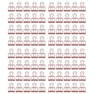 19mm 80pcs Binder Clips Strong Clamping Force Metal Hollow Tail Clips Small Binder Clips Paper