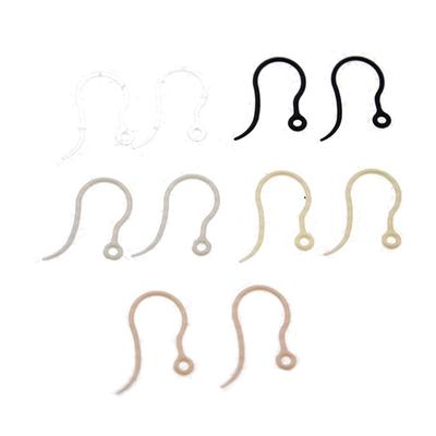 50 Stück 12x15mm Hypoallergene Silikonharz Ohrhaken Ohrbügel Anti-Allergie Ohrhaken Ohrdraht Haken DIY Schmuckherstellung Zubehör