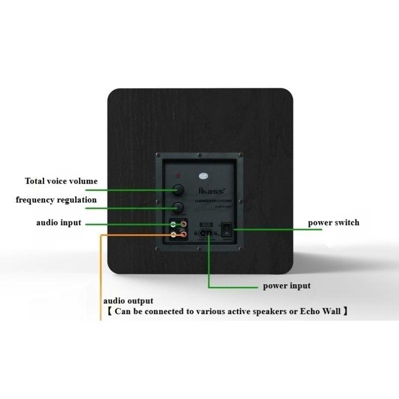 6.5-inch Active Subwoofer Speaker with High Power Home TV Computer Soundbar and Sound System