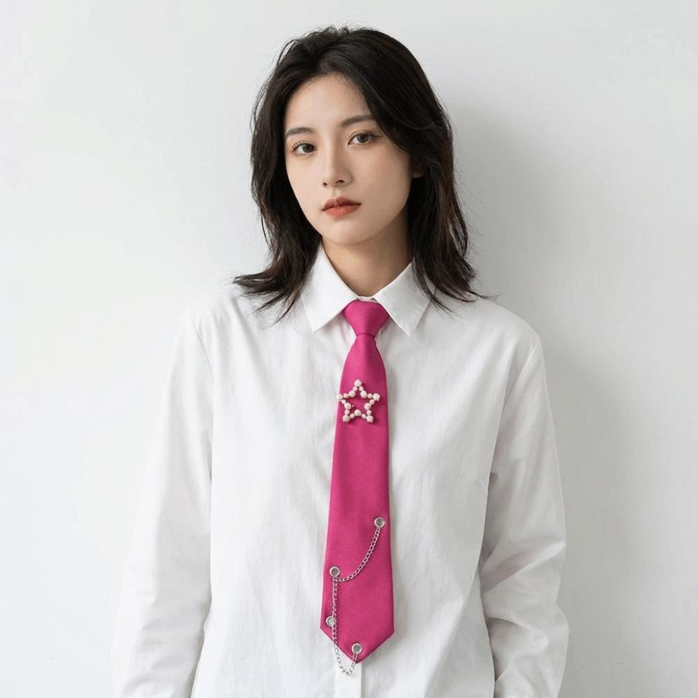 Choker Lange Krawatte Koreanischer Stil Hemdkrawatte Elegante Stern Krawatte Kinder