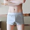 Ekose Baskı Erkek Külot Geniş Kemer Yumuşak Orta Bel Gevşek Boxer Külot Erkek Külot