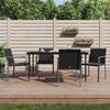 Vidaxl 5-Cz. Gartenmöbel-Set mit Kissen, Polyrattan und Stahl