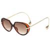 European and American personalized pilot steel ball earrings women's sunglasses advanced sense large frame sunglasses s