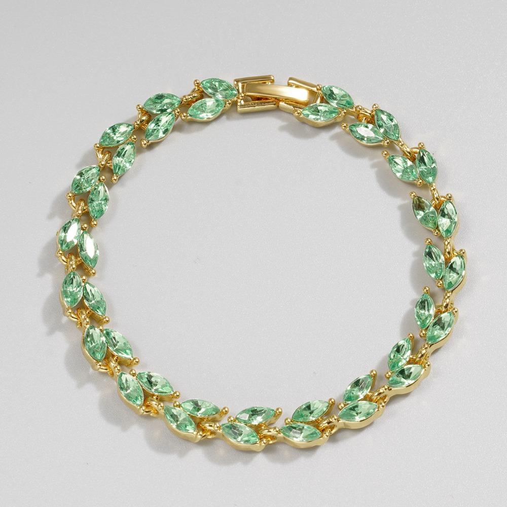 Adjustable Women Bracelet Colored Zircon Hand Jewelry Unique Chain Bracelet  Women