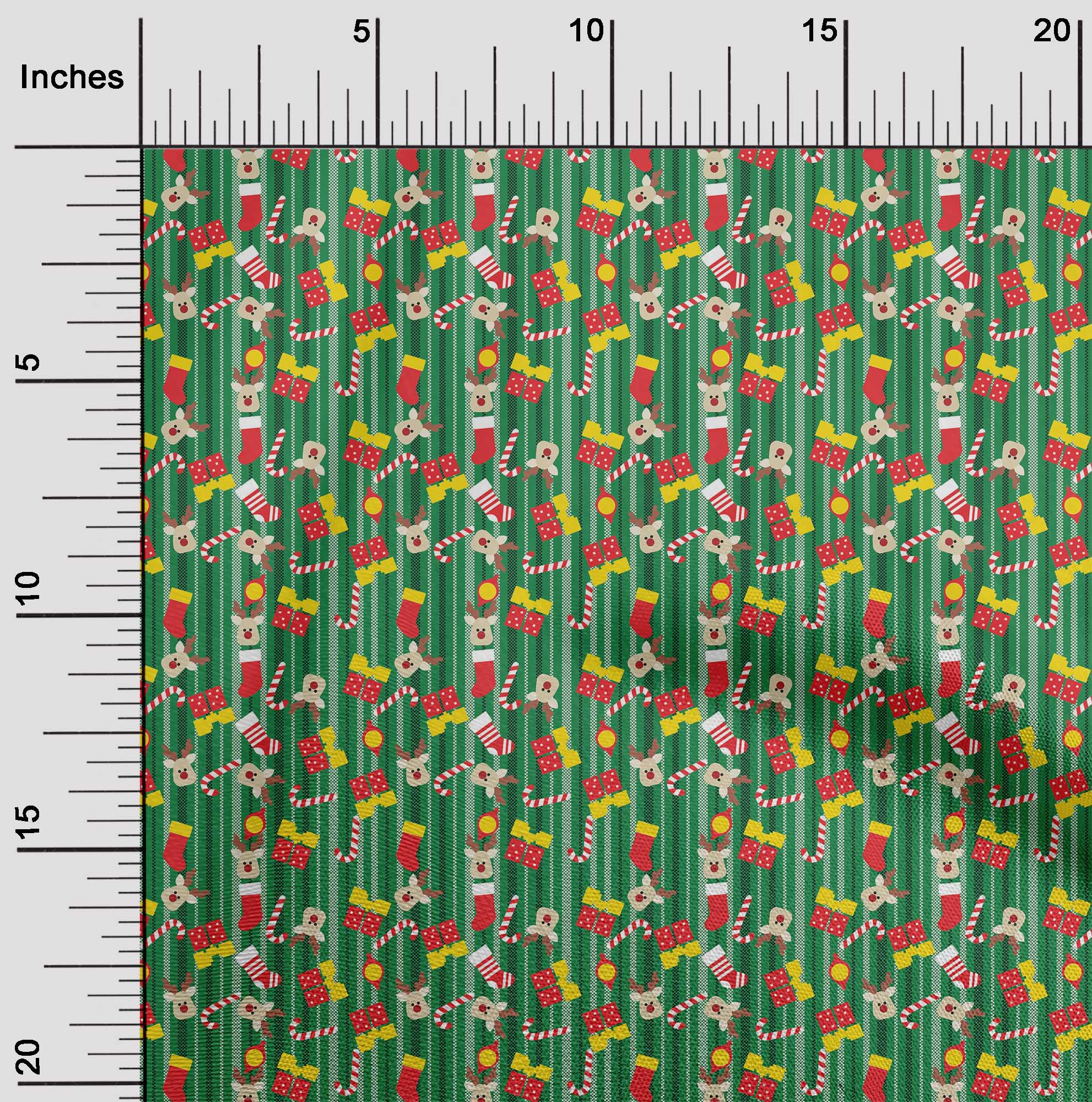 

Тканина oneOone Cotton Flex Jewel Green Fabric Merry Christmas Tkanina для шиття у дворі, друкований одяг своїми руками, швейні приладдя, 40 дюймів 42 Inch Wide - Viscose Chiffon зелений