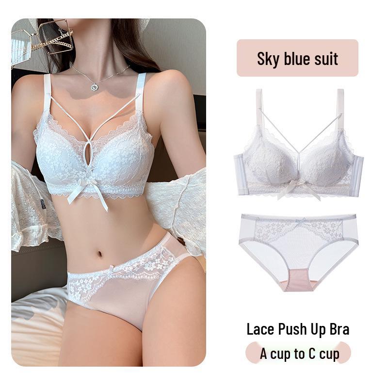 Elegantes Spitzen Modal Verstellbares BH-Set - Sexy & Verführerisch in Rot