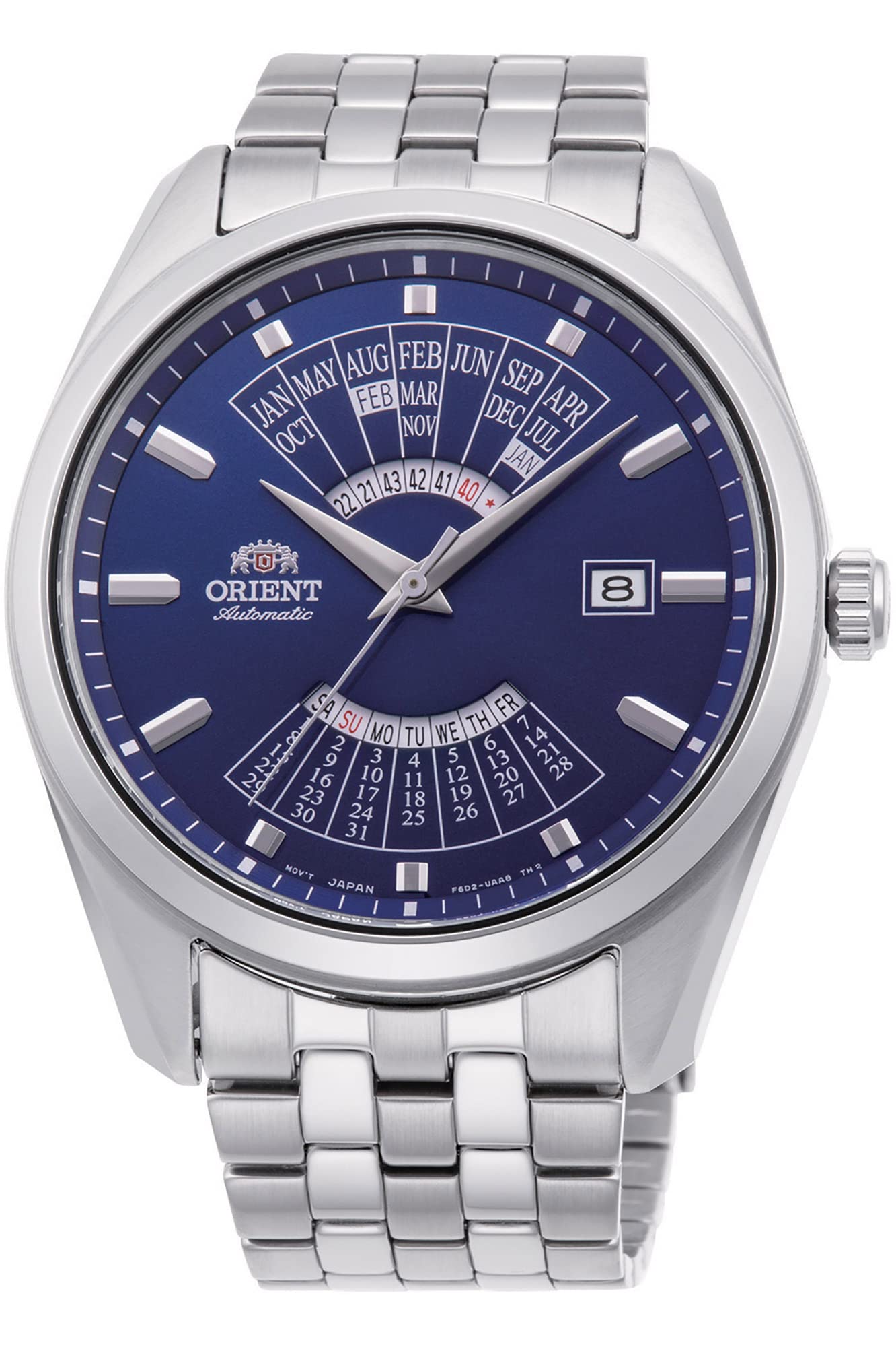 

Orient Годинник ORIENT з механічним автопідзаводом (З ручним заводом) Overseas Model Perpetual Calendar Navy Blue RA-BA0003L10B для чоловіків [Reimported]