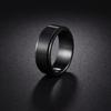 Simple 8mm Anxiety Fidget Spinner Rings for Men Women Cool Stainless Steel Spinning Rotatable Rings Anti Stress Wedding Jewelry